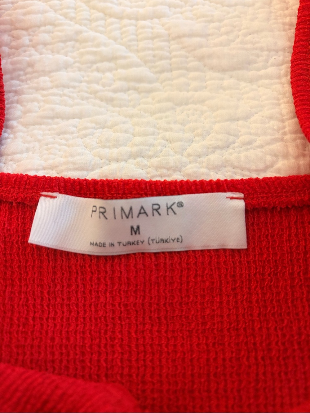 Primark Red Knot Front Ribbed Tank Top - Picture 2 of 2